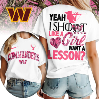 Washington Commanders | Premium NFL Shoot Like A Girl Women Shirt