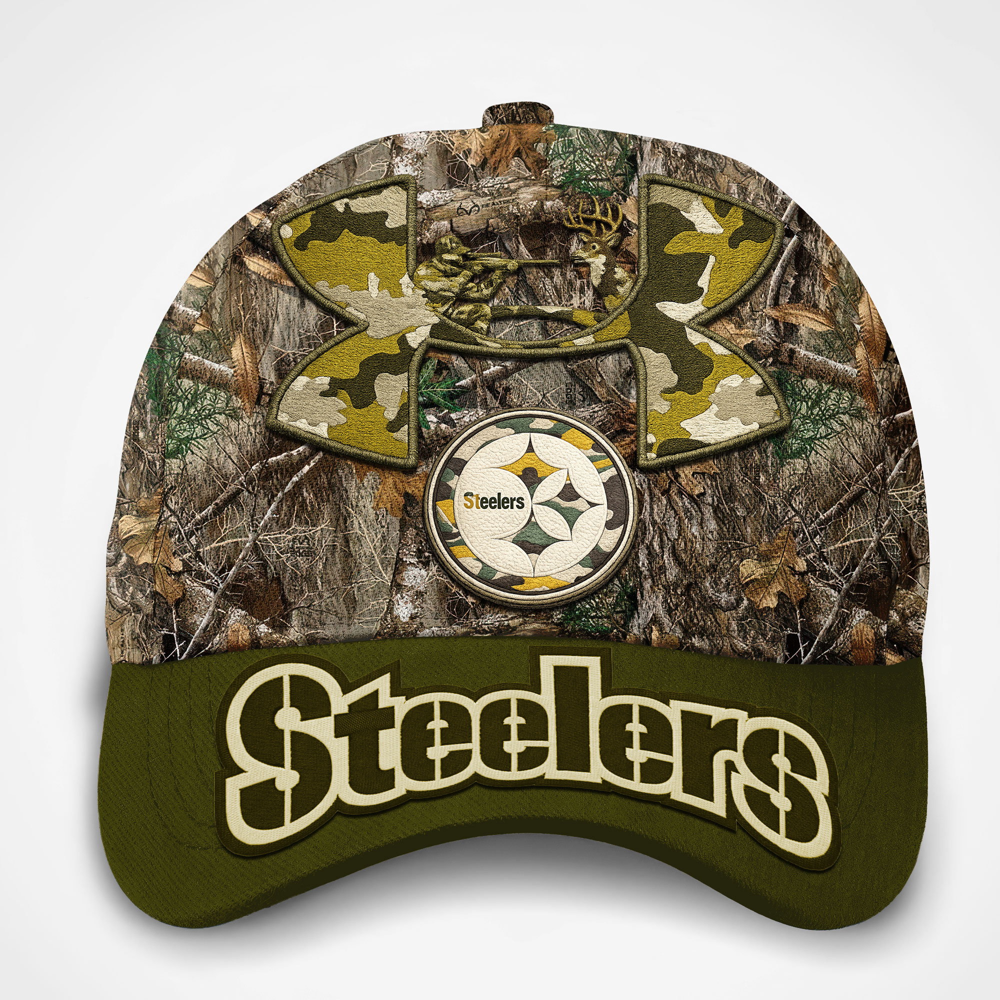 Pittsburgh Steelers | Premium NFL Hunting Under Armour Classic Cap - Image 2