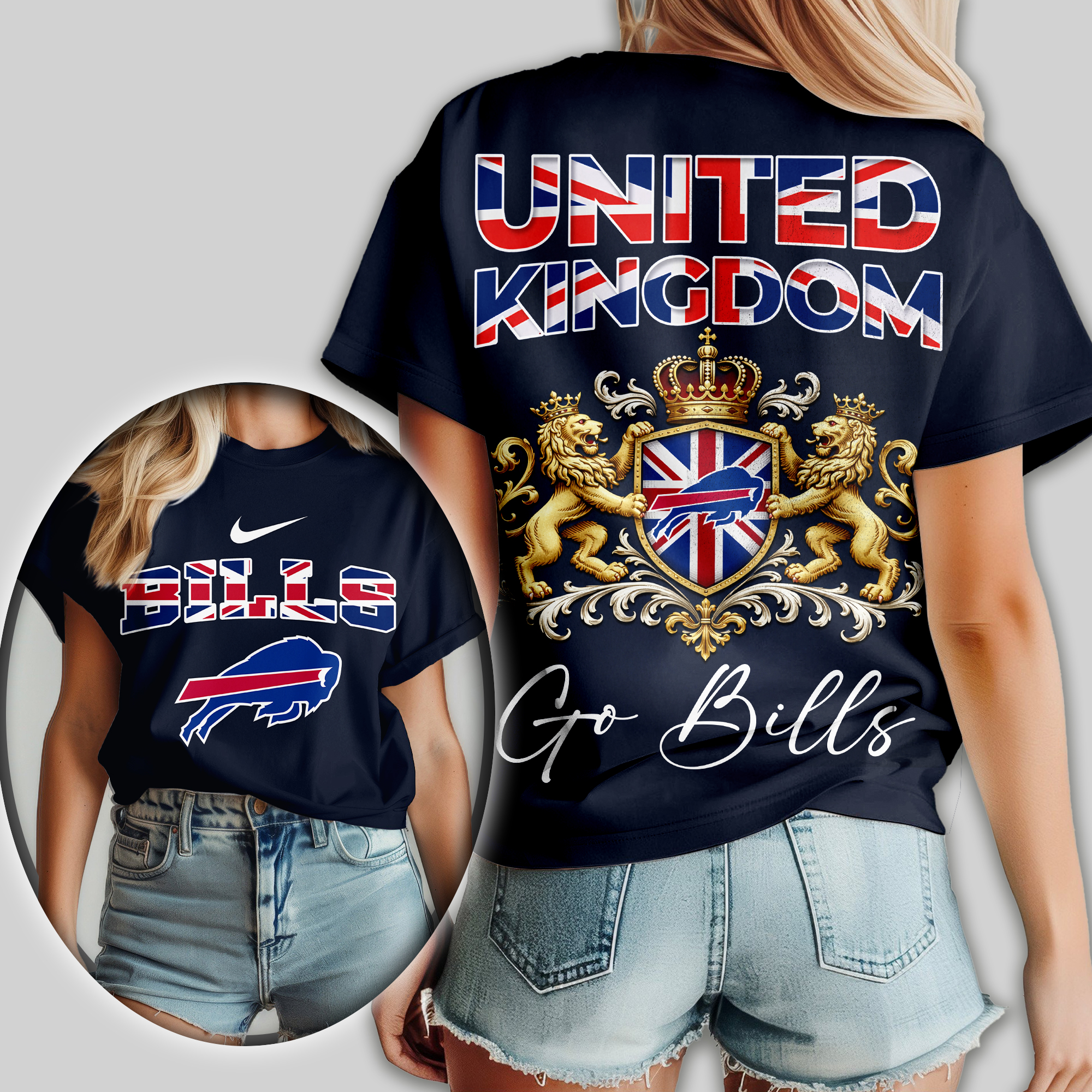 Buffalo Bills | Premium NFL United Kingdom Women Shirt - Image 2