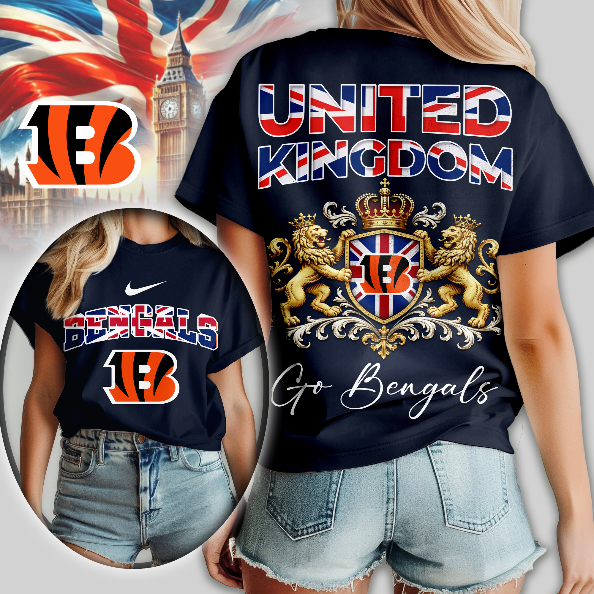 Cincinnati Bengals | Premium NFL United Kingdom Women Shirt