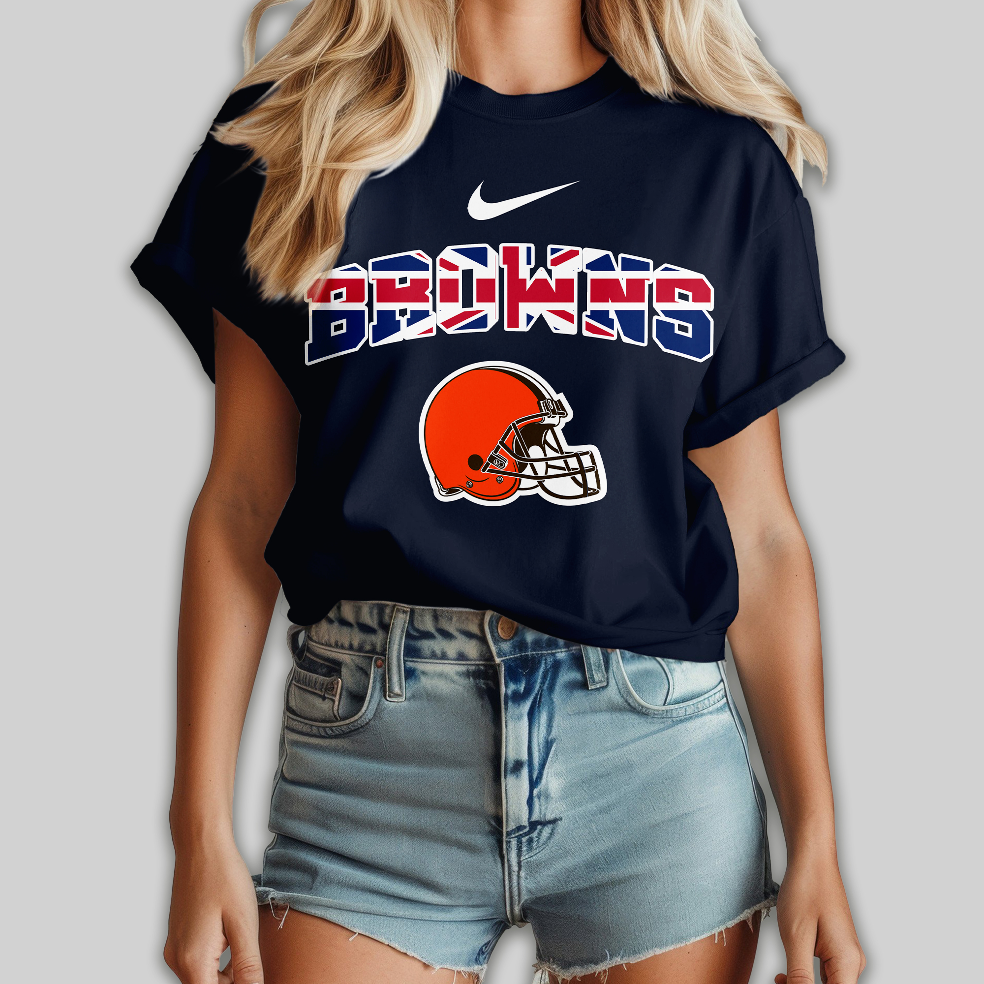 Cleveland Browns | Premium NFL United Kingdom Women Shirt - Image 3