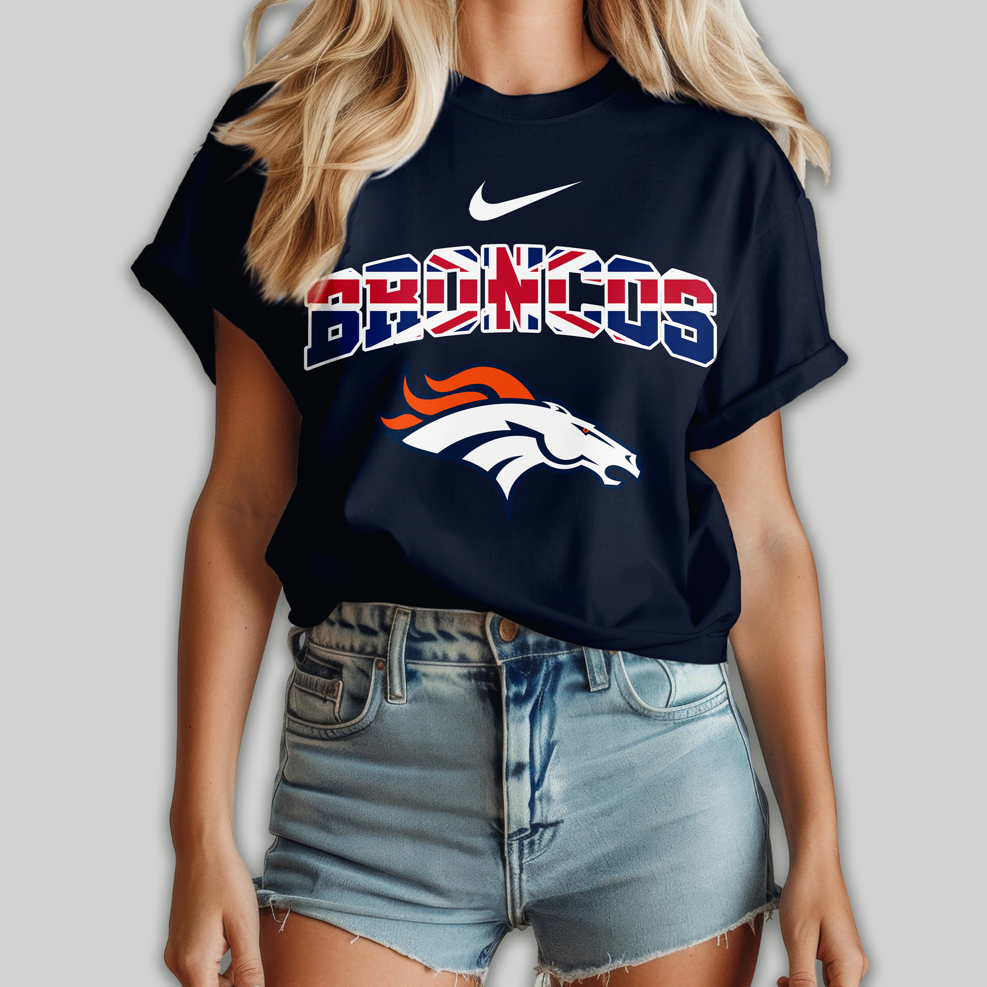 Denver Broncos | Premium NFL United Kingdom Women Shirt - Image 3
