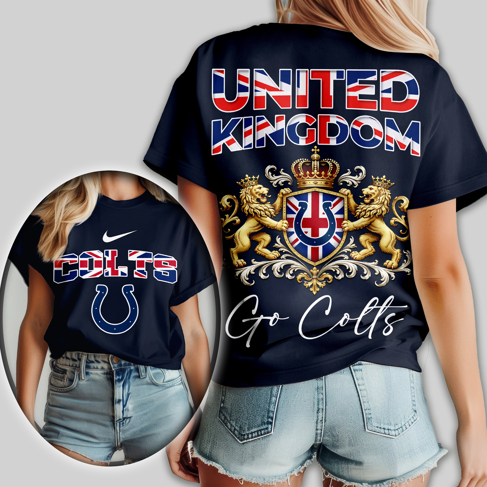 Indianapolis Colts | Premium NFL United Kingdom Women Shirt - Image 2