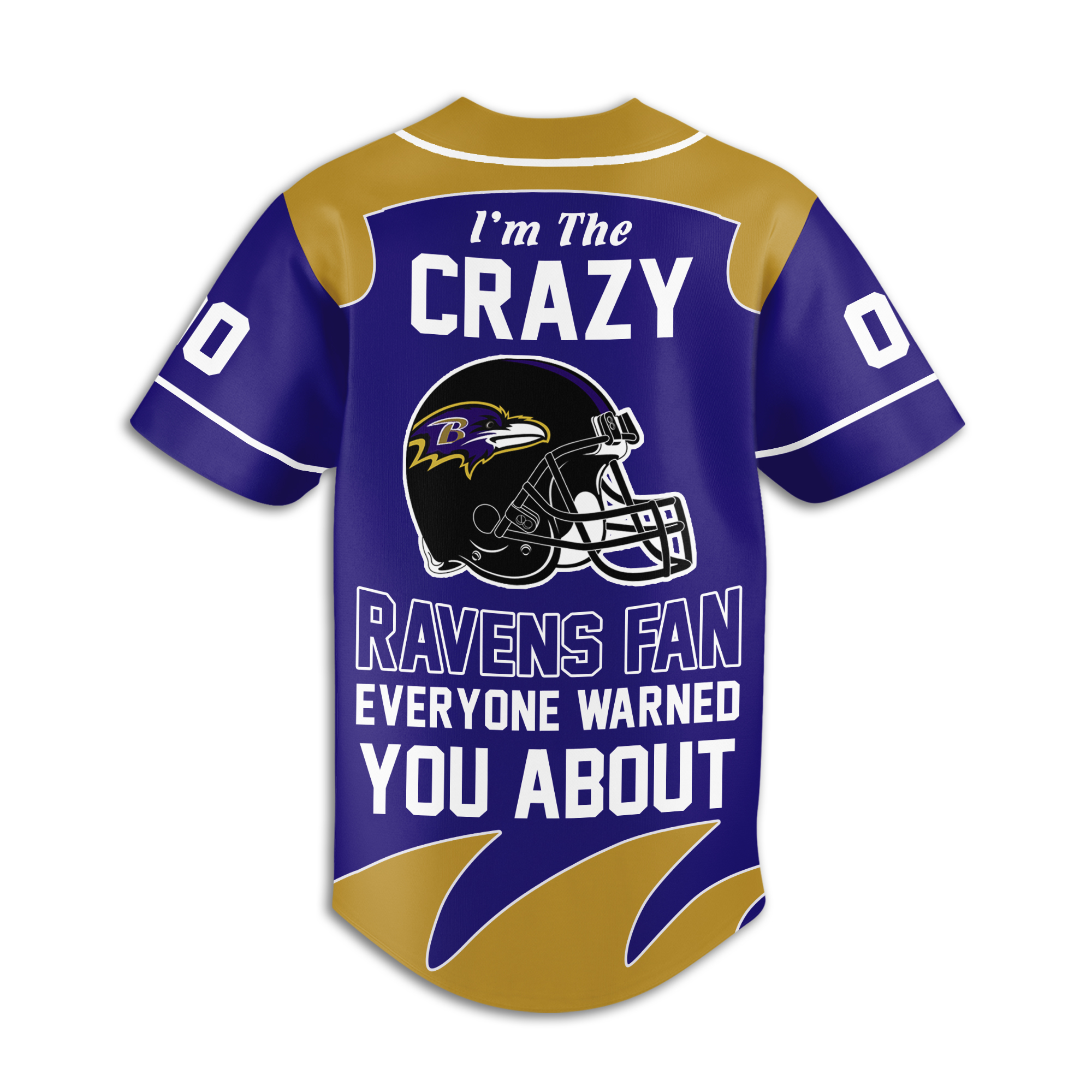 Baltimore Ravens | Premium NFL Crazy Football Fan Personalized Jersey - Image 4