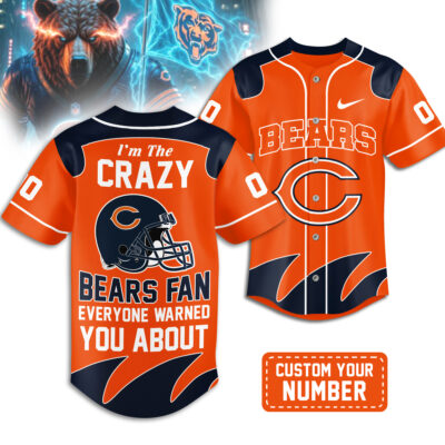 Chicago Bears | Premium NFL Crazy Football Fan Personalized Jersey