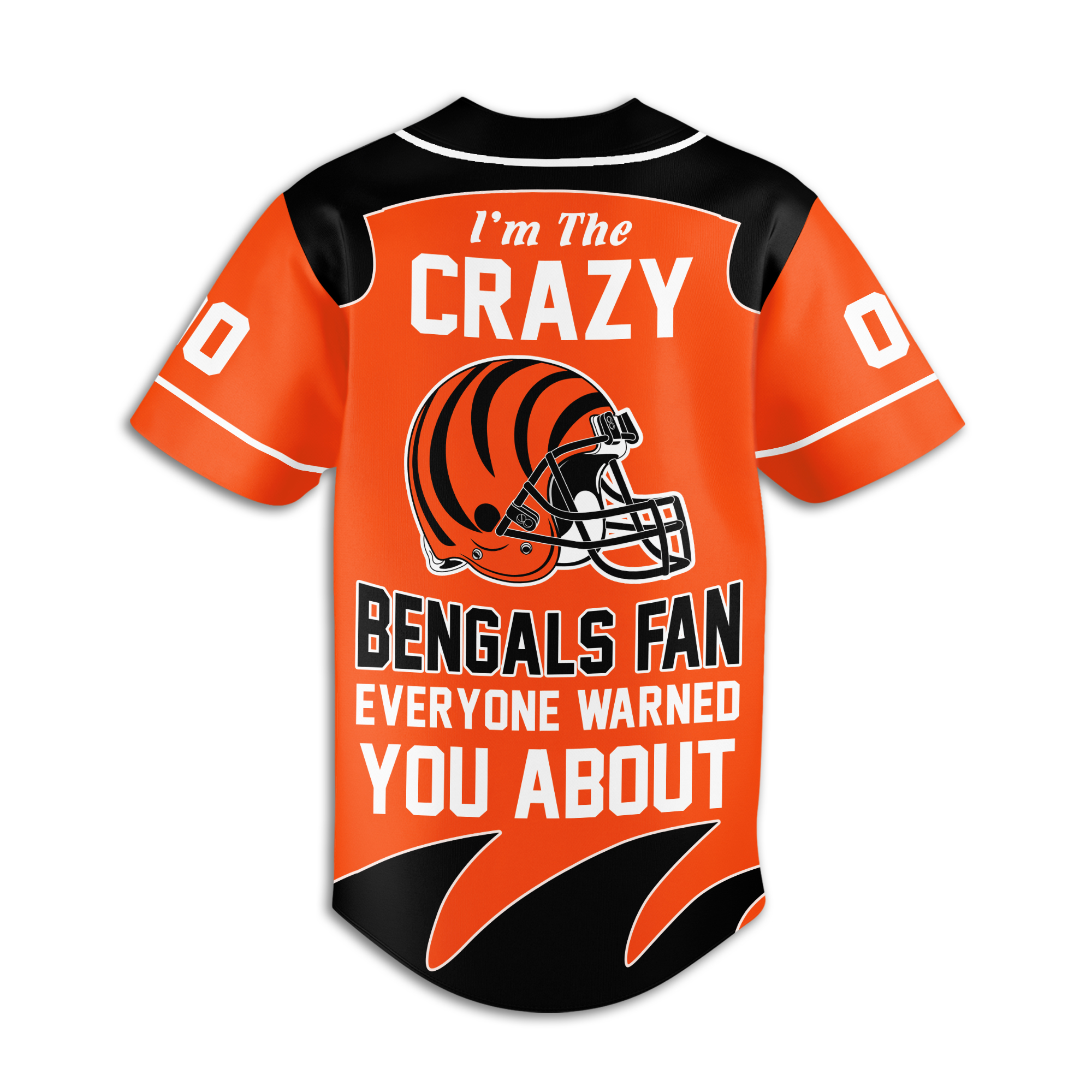 Cincinnati Bengals | Premium NFL Crazy Football Fan Personalized Jersey - Image 4