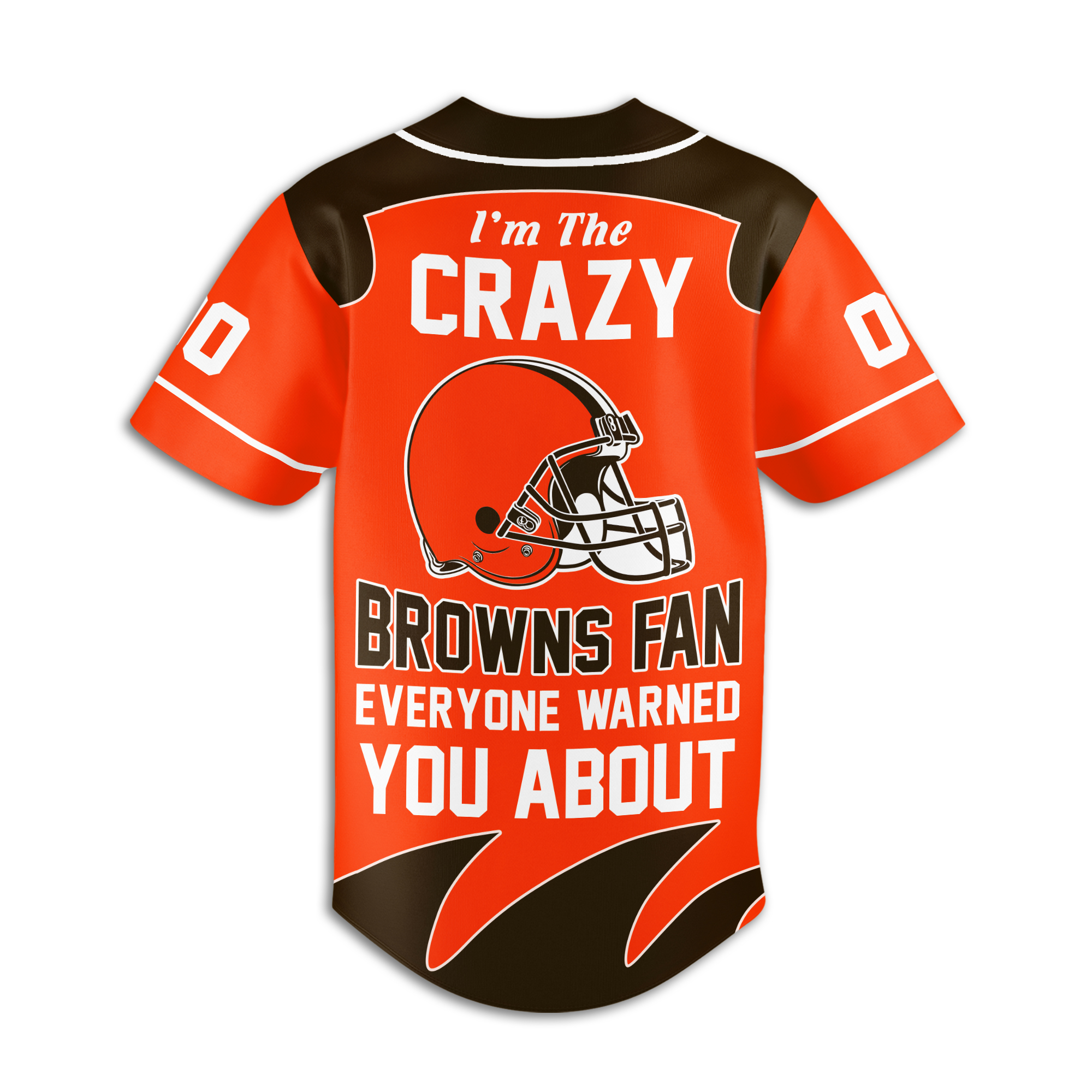 Cleveland Browns | Premium NFL Crazy Football Fan Personalized Jersey - Image 4