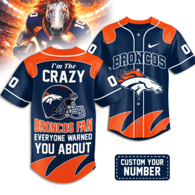 Denver Broncos | Premium NFL Crazy Football Fan Personalized Jersey