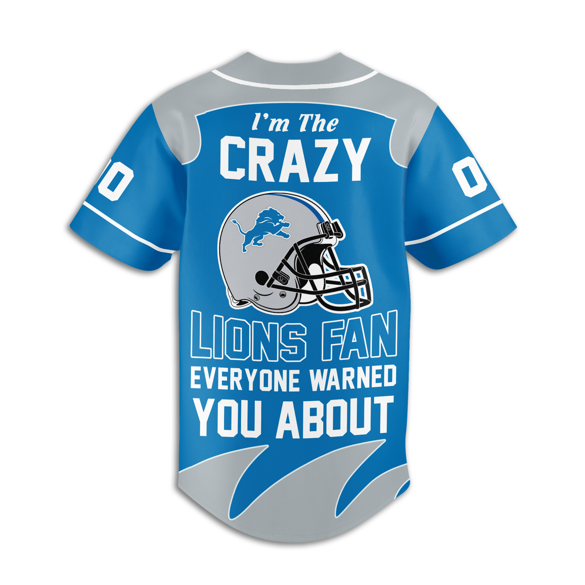 Detroit Lions | Premium NFL Crazy Football Fan Personalized Jersey - Image 4