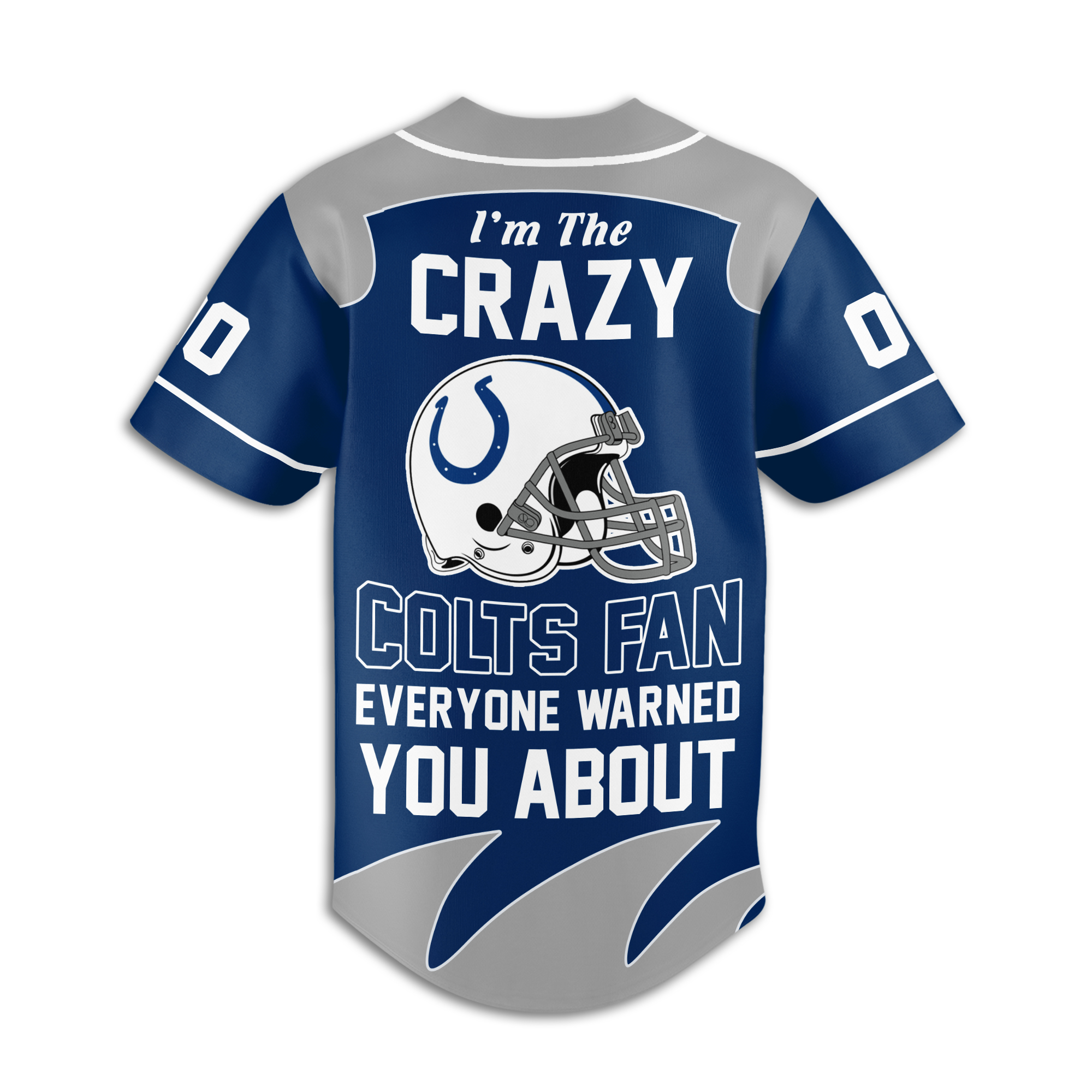 Indianapolis Colts | Premium NFL Crazy Football Fan Personalized Jersey - Image 4