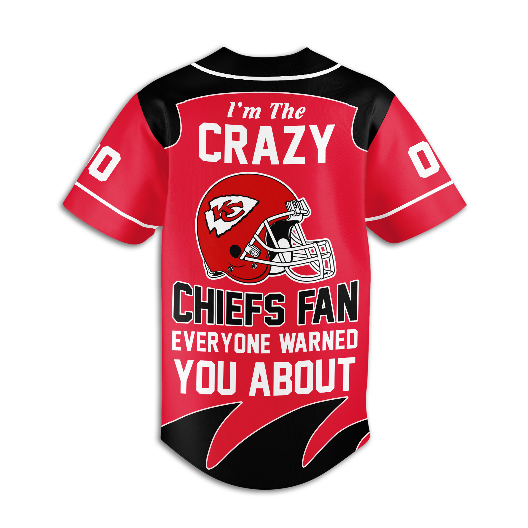 Kansas City Chiefs | Premium NFL Crazy Football Fan Personalized Jersey - Image 4