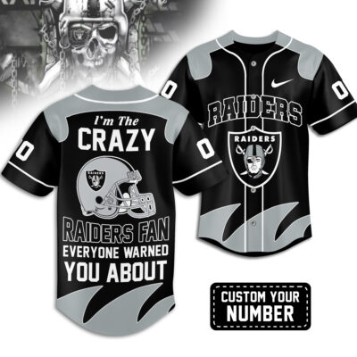 Las Vegas Raiders | Premium NFL Crazy Football Fan Personalized Jersey