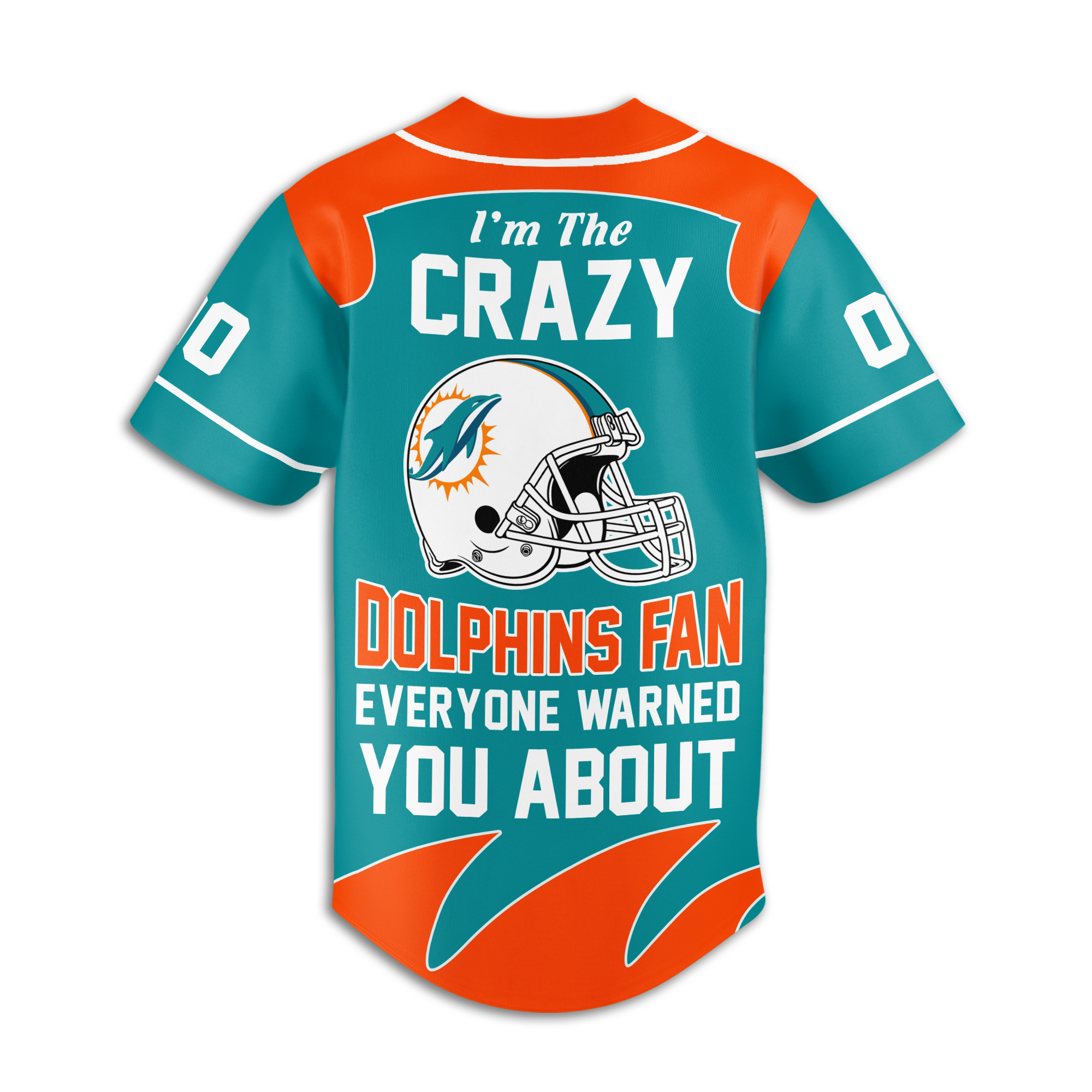 Miami Dolphins | Premium NFL Crazy Football Fan Personalized Jersey - Image 4