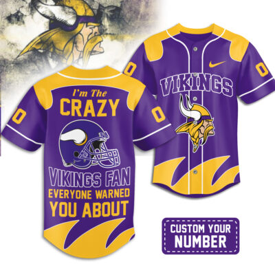 Minnesota Vikings | Premium NFL Crazy Football Fan Personalized Jersey