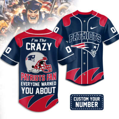 New England Patriots | Premium NFL Crazy Football Fan Personalized Jersey