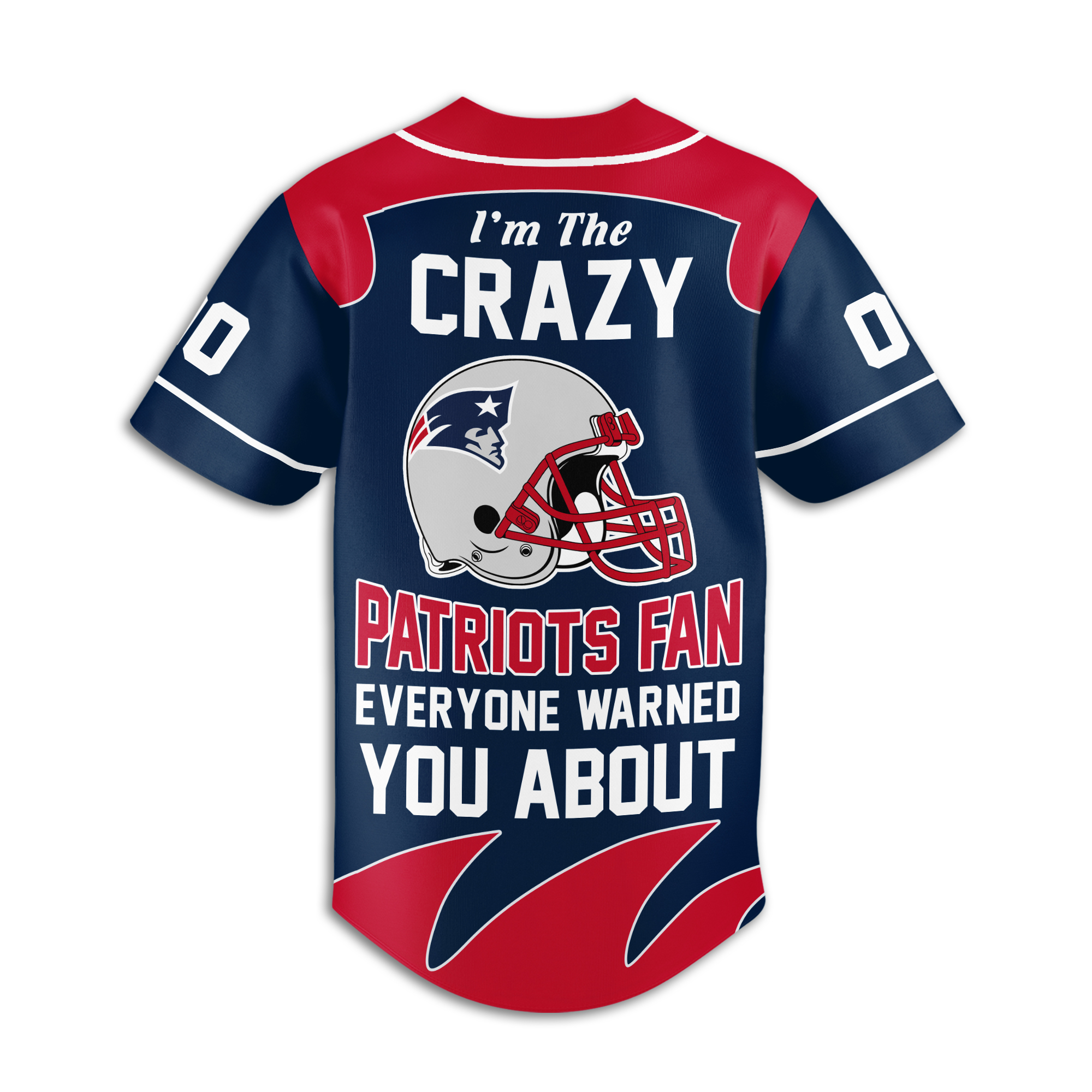 New England Patriots | Premium NFL Crazy Football Fan Personalized Jersey - Image 4