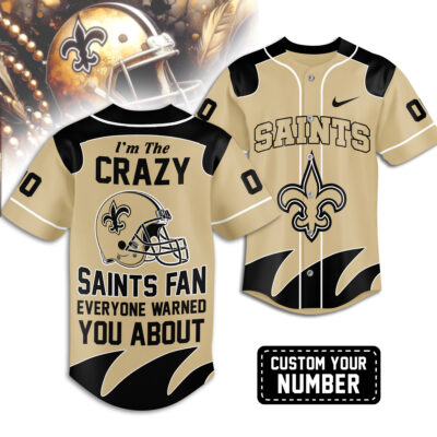 New Orleans Saints | Premium NFL Crazy Football Fan Personalized Jersey - 2XL
