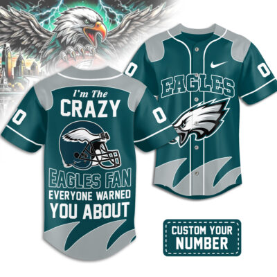 Philadelphia Eagles | Premium NFL Crazy Football Fan Personalized Jersey