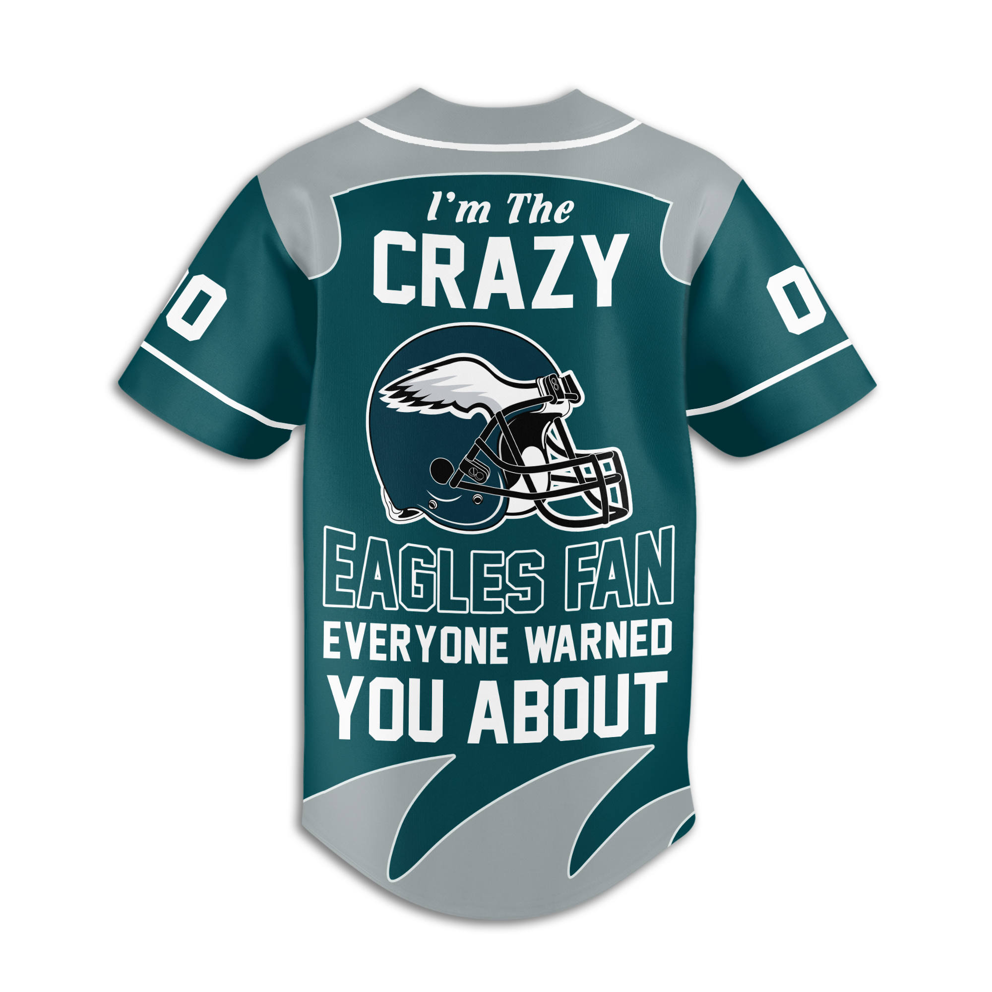 Philadelphia Eagles | Premium NFL Crazy Football Fan Personalized Jersey - Image 4