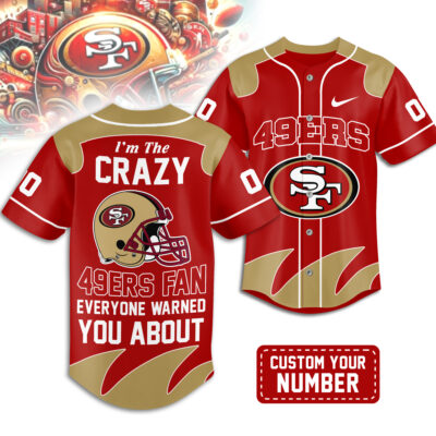San Francisco 49ers | Premium NFL Crazy Football Fan Personalized Jersey