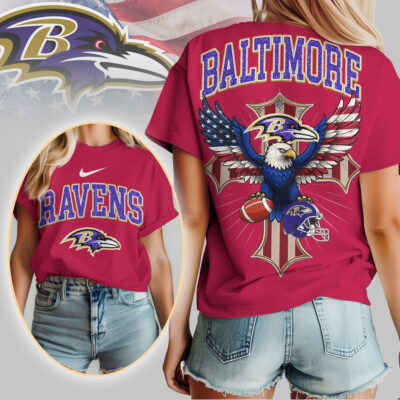 Baltimore Ravens | Premium NFL Freedom Eagle Women Shirt