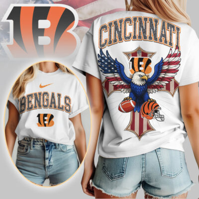 Cincinnati Bengals | Premium NFL Freedom Eagle Women Shirt