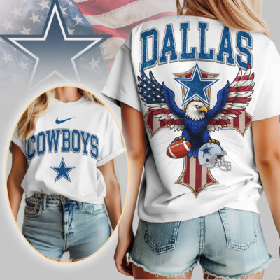 Dallas Cowboys | Premium NFL Freedom Eagle Women Shirt
