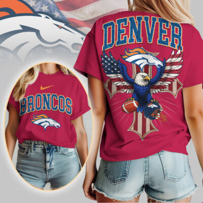 Denver Broncos | Premium NFL Freedom Eagle Women Shirt