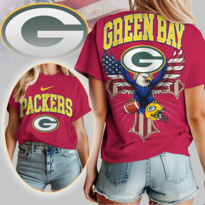 Green Bay Packers | Premium NFL Freedom Eagle Women Shirt