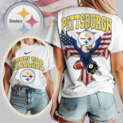 Pittsburgh Steelers | Premium NFL Freedom Eagle Women Shirt