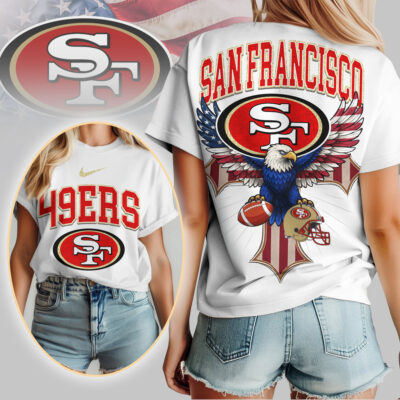 San Francisco 49ers | Premium NFL Freedom Eagle Women Shirt