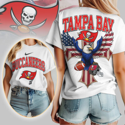 Tampa Bay Buccaneers | Premium NFL Freedom Eagle Women Shirt
