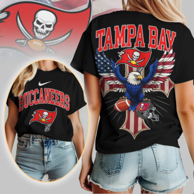 Alternative view of Tampa Bay Buccaneers | Premium NFL Freedom Eagle Women Shirt