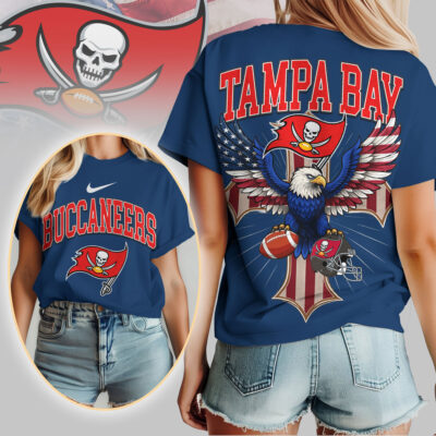 Tampa Bay Buccaneers | Premium NFL Freedom Eagle Women Shirt