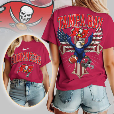Tampa Bay Buccaneers | Premium NFL Freedom Eagle Women Shirt