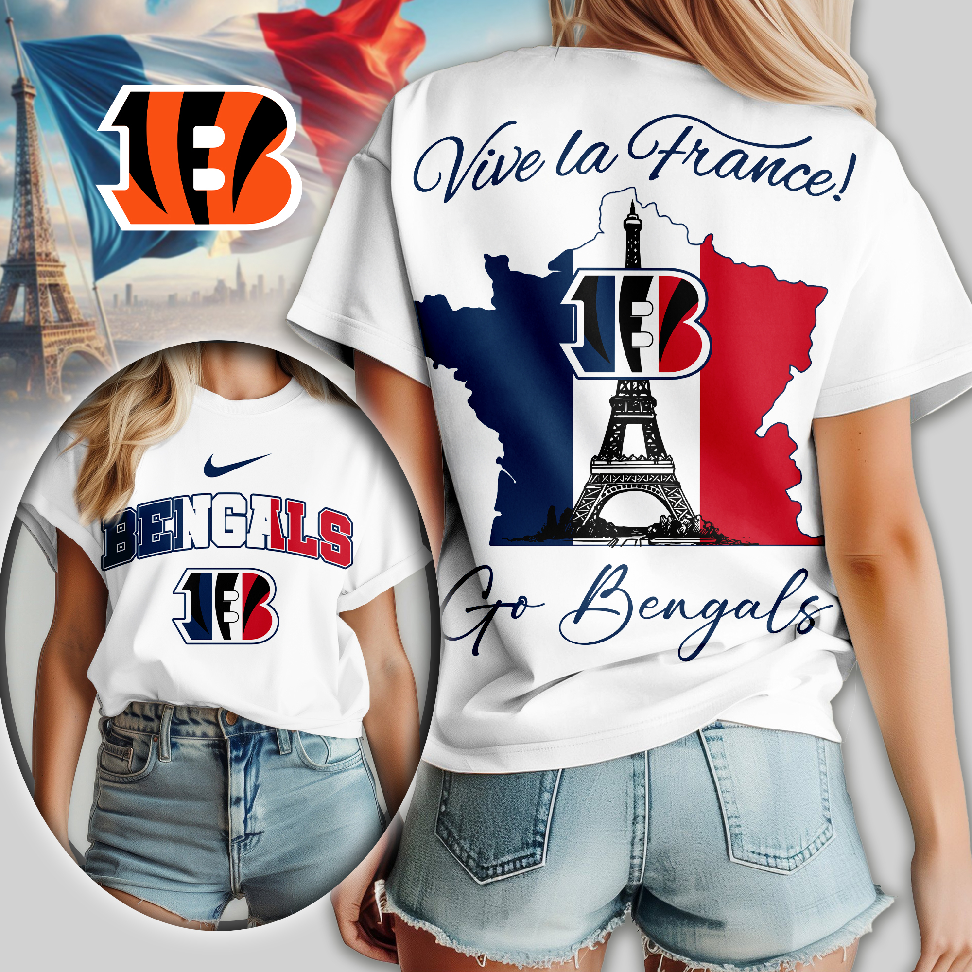 Cincinnati Bengals | Premium NFL France Women Shirt