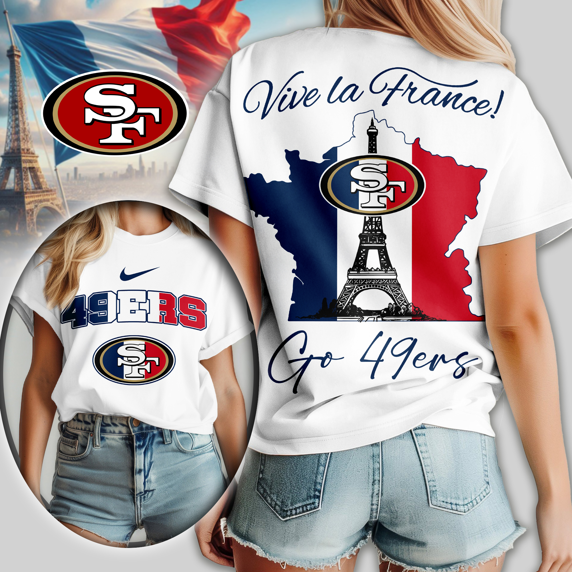 San Francisco 49ers | Premium NFL France Women Shirt