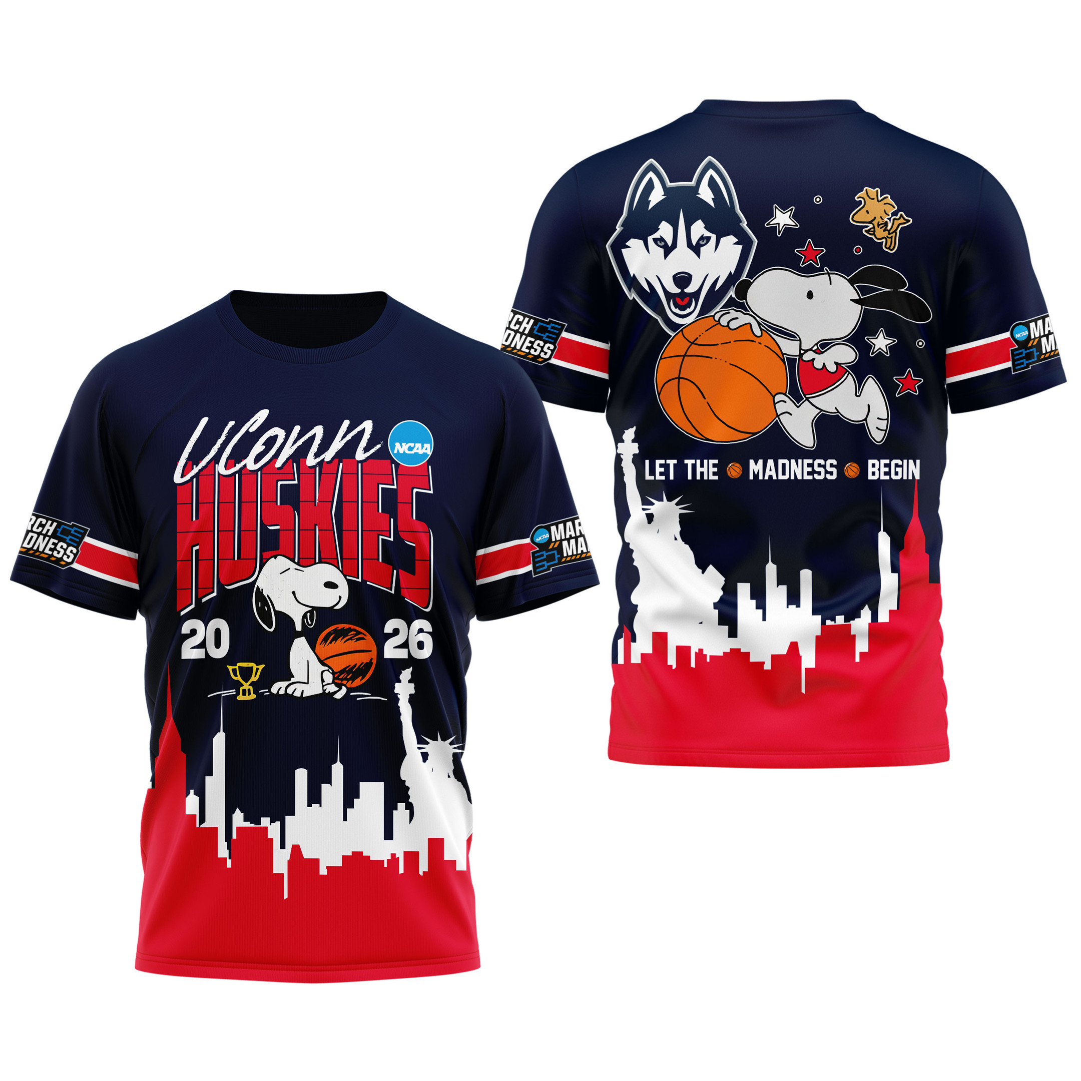 UConn Huskies | Premium NCAA March Madness 3D Shirt - Image 4