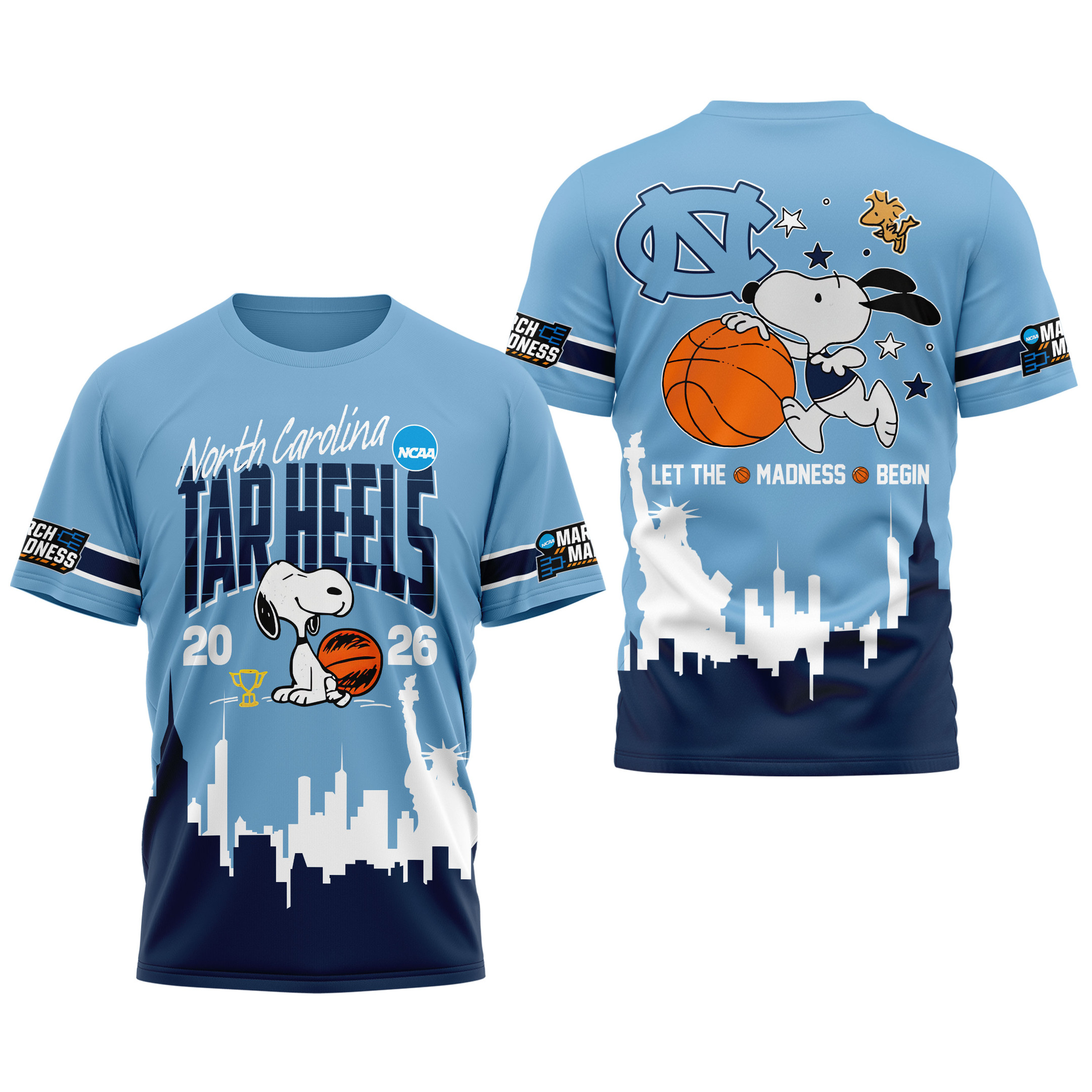North Carolina Tar Heels | Premium NCAA March Madness 3D Shirt - Image 4