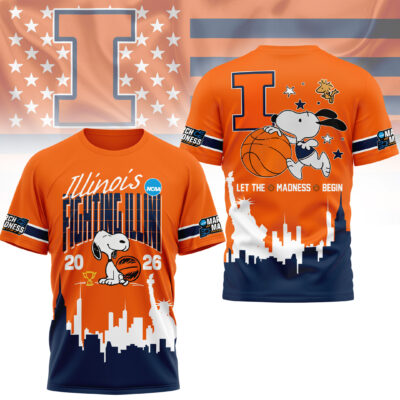 Illinois Fighting Illini | Premium NCAA March Madness 3D Shirt