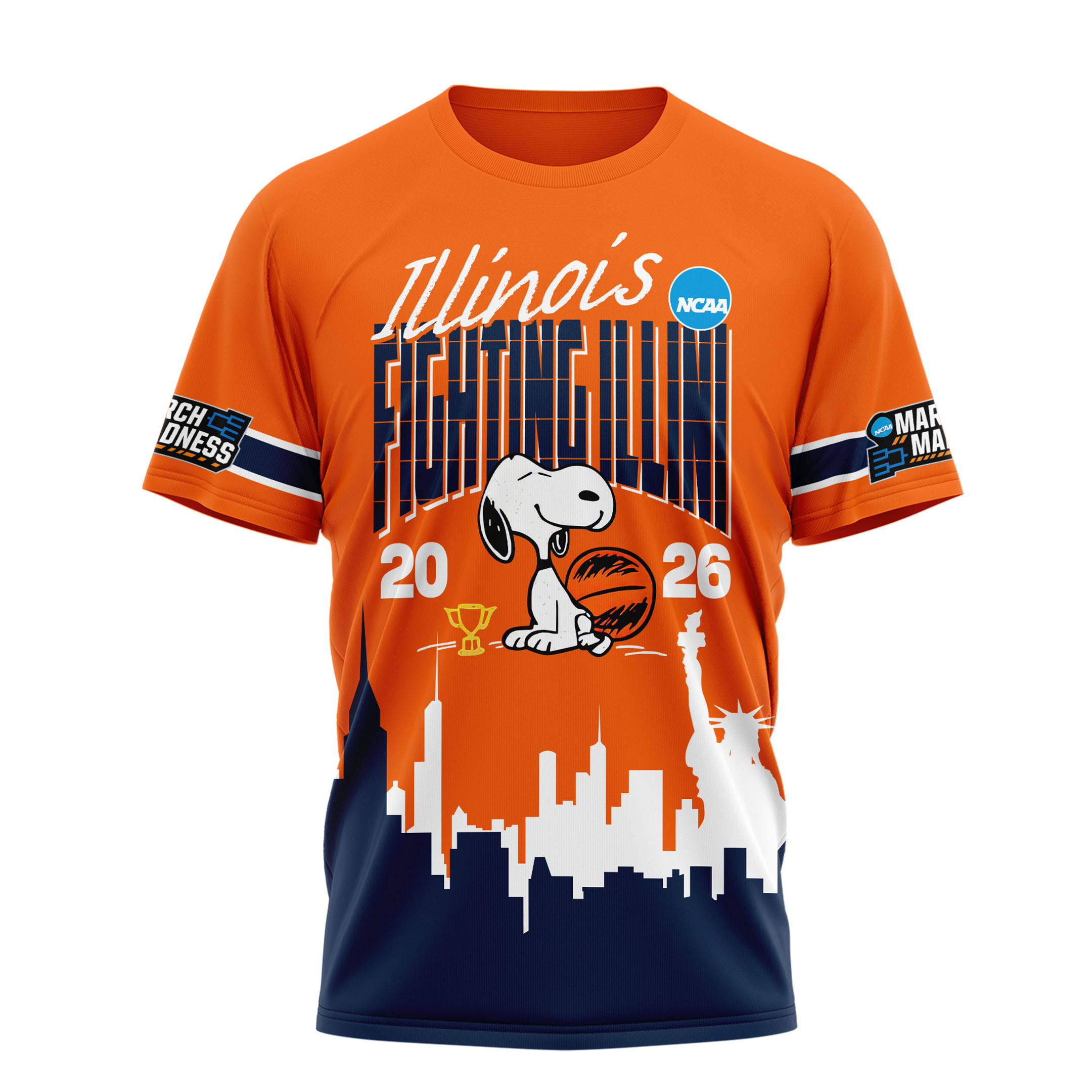 Illinois Fighting Illini | Premium NCAA March Madness 3D Shirt - Image 2