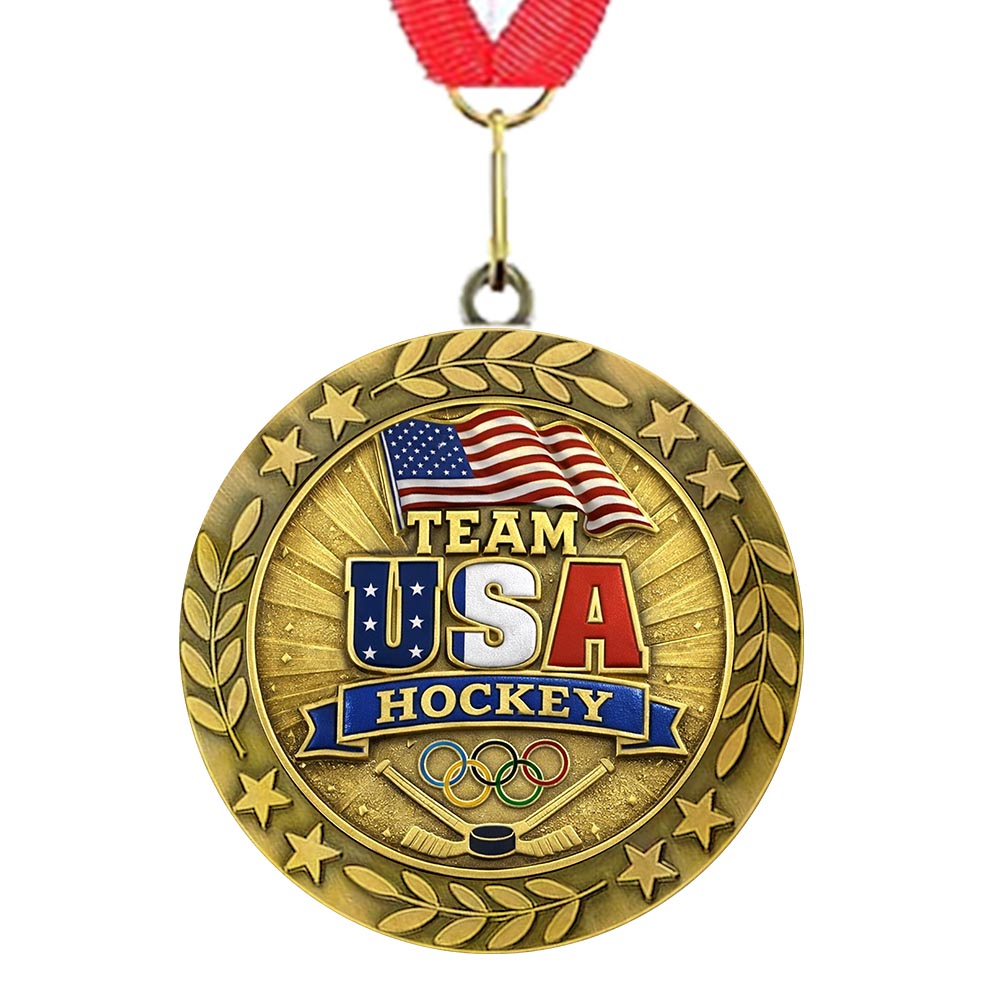USA Hockey | Premium Olympic Winter Game Medals with Neck Ribbons HY - Image 3