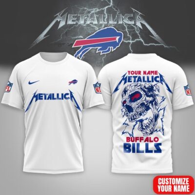 Buffalo Bills | Premium NFL Metallica Skull 3D Shirt