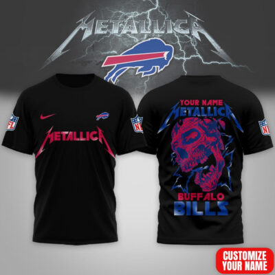 Buffalo Bills | Premium NFL Metallica Skull 3D Shirt
