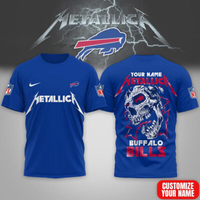 Buffalo Bills | Premium NFL Metallica Skull 3D Shirt