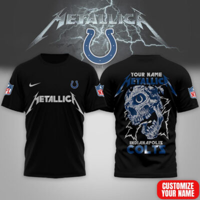 Indianapolis Colts | Premium NFL Metallica Skull 3D Shirt