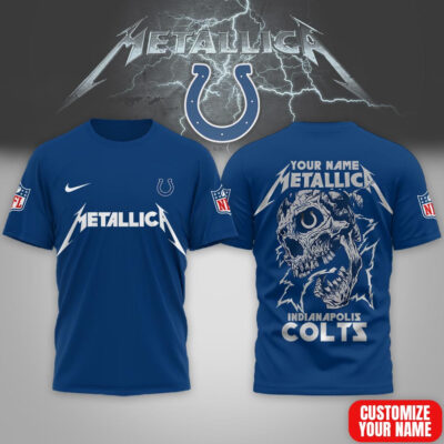 Indianapolis Colts | Premium NFL Metallica Skull 3D Shirt