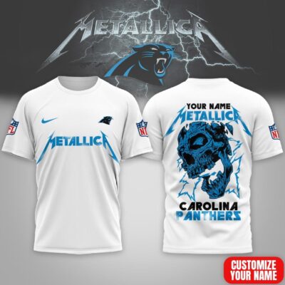 Carolina Panthers | Premium NFL Metallica Skull 3D Shirt