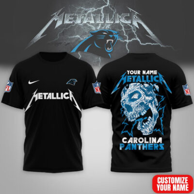 Carolina Panthers | Premium NFL Metallica Skull 3D Shirt