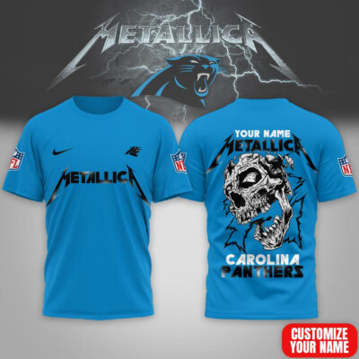 Carolina Panthers | Premium NFL Metallica Skull 3D Shirt